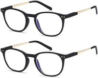 👓 premium blue light blocking reading glasses for women and men, computer eyewear logo