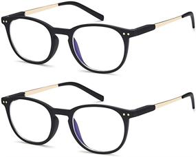 img 4 attached to 👓 Premium Blue Light Blocking Reading Glasses for Women and Men, Computer Eyewear