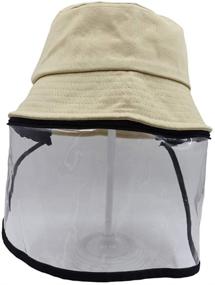 img 4 attached to 👒 Dustproof Outdoor Bucket Hat for Kids - Unisex Sun Shield Cotton, Packable, and Protective