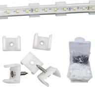 💡 100 pcs led strip light clips with mounting screws - holds 8-10mm wide strip light логотип