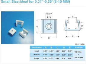 img 1 attached to 💡 100 PCS LED Strip Light Clips with Mounting Screws - Holds 8-10MM Wide Strip Light