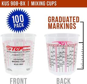 img 2 attached to Custom Shop Brand - Full Case of 100 Each - 1/2 Pint (10oz) Paint Mixing Cups with Calibrated Mixing Ratios - BOX of 100 Cups