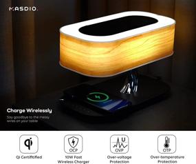 img 2 attached to 🌳 Masdio Tree Pro Bedside Lamp with Bluetooth Speaker and 10W Fast Wireless Charger - Touch Lamp for Bedroom
