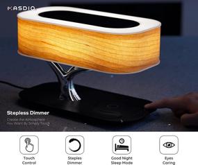 img 1 attached to 🌳 Masdio Tree Pro Bedside Lamp with Bluetooth Speaker and 10W Fast Wireless Charger - Touch Lamp for Bedroom