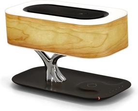 img 4 attached to 🌳 Masdio Tree Pro Bedside Lamp with Bluetooth Speaker and 10W Fast Wireless Charger - Touch Lamp for Bedroom