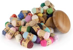 img 4 attached to 🧶 BambooMN - Cotton Select Bonbon Yarns - 10x10g Assorted Solid Color Mini Balls - Variety Pack - 1 Pack - 360 Yards