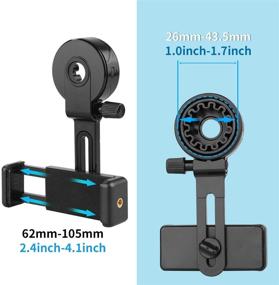 img 1 attached to 📱 Universal Smartphone Adapter Mount for Spotting Scopes, Binoculars, and Monoculars - Perfect Alignment, Compatible with Most Brands