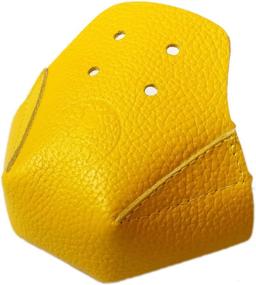 img 2 attached to 🐄 VKEDA Real Cowhide Toe Cap Guard Protectors: Premium Quality for Roller Skate Derby Speed - 1 Pair