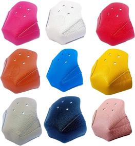 img 3 attached to 🐄 VKEDA Real Cowhide Toe Cap Guard Protectors: Premium Quality for Roller Skate Derby Speed - 1 Pair