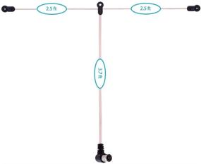 img 1 attached to 📻 Enhance Your FM Radio Reception with Fancasee Indoor 75 Ohm Y-Shape Dipole Antenna - Perfect for AV Stereo Receiver & Home Theater Amplifier!