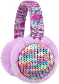 img 4 attached to 🧣 Kids Knit Earmuffs Winter Outdoor Furry Ear Warmers for Boys Girls by Flammi