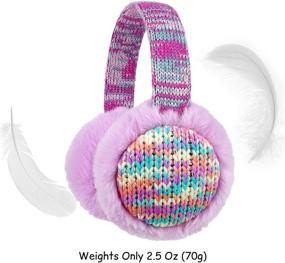 img 2 attached to 🧣 Kids Knit Earmuffs Winter Outdoor Furry Ear Warmers for Boys Girls by Flammi