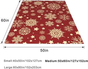 img 2 attached to FLOWERMAO Microfiber Snowflake Comfortable 40X50Inch