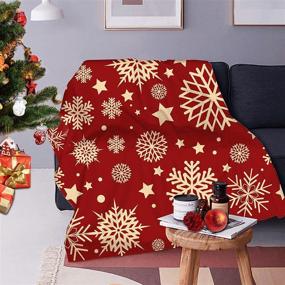 img 3 attached to FLOWERMAO Microfiber Snowflake Comfortable 40X50Inch