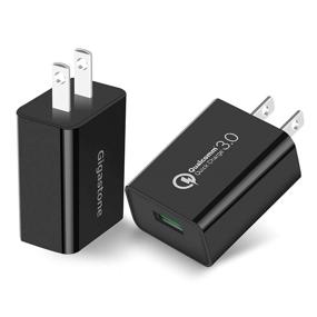 img 4 attached to 🔌 [Gigastone] [2-Pack] Быстрая зарядка 3.0 18W 3A USB Type-A настенное зарядное устройство, сертифицировано Qualcomm QC3.0, совместимо с iPhone, iPad, Samsung Galaxy S10/S9/S8, LG, HTC, Nexus, беспроводная зарядная панель Qi