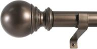 decopolitan 30409-bz36 ball single telescoping drapery rod set: medium - enhance your décor with bronze elegance logo