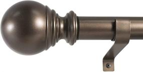 img 4 attached to Decopolitan 30409-BZ36 Ball Single Telescoping Drapery Rod Set: Medium - Enhance Your Décor with Bronze Elegance