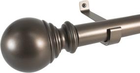 img 3 attached to Decopolitan 30409-BZ36 Ball Single Telescoping Drapery Rod Set: Medium - Enhance Your Décor with Bronze Elegance