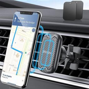 img 4 attached to BSOON Magnetic Phone Car Mount: 360° Adjustable Universal Holder for iPhone 12/11/Galaxy & More