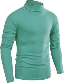 img 3 attached to Beauhuty Men's Classic Turtleneck Long Sleeve T-Shirts Cozy Fleece Knit Casual Pullover Top