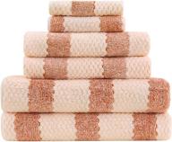 🛀 m.nollby 6 piece towel sets for kitchen and bathroom | includes 2 large bath towels 27x55, 2 hand towels 16x30, and 2 washcloths 12x12 | soft, plush, absorbent | ideal for everyday use logo