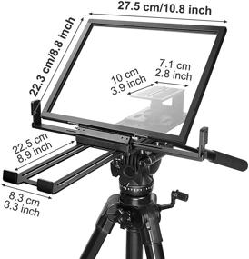 img 1 attached to 📺 13-дюймовый телепромптер для iPad Pro 12,9, Pafieo S12 Металлический телепромптер для цифровой зеркальной камеры с 70/30 разделителем пучка стекла, пультом дистанционного управления и чемоданом - идеально подходит для YouTube, видеоблогов, стриминга, камер и видеокамер.