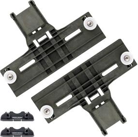 img 4 attached to 🔧 Upgraded Dishwasher Top Rack Adjuster Kit W10350375 W10508950 4 Pack - Whirlpool Ken-more Compatible Replacements with 1.25inch Diameter Wheels by Sikawai