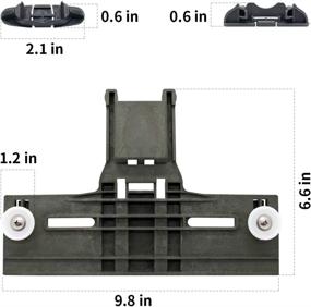 img 1 attached to 🔧 Upgraded Dishwasher Top Rack Adjuster Kit W10350375 W10508950 4 Pack - Whirlpool Ken-more Compatible Replacements with 1.25inch Diameter Wheels by Sikawai