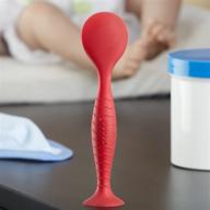 🔴 snappi baby ergo brush: medical-grade silicone diaper cream applicator for baby's bottom, keeping hands and fingernails clean - cardinal red logo