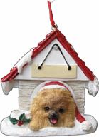 customizable pomeranian red doghouse christmas ornament - perfect for personalization! логотип