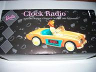 🕰️ vintage charm: mattel barbie clock radio - authentic replica of barbie's original 1962 convertible logo