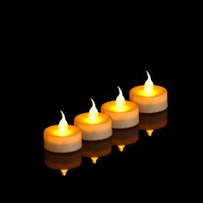 img 2 attached to Wilrigir LED Remote Tea Lights with Timer - Realistic Electric Fake Candles for Wedding and Home Decoration (Pack of 12)