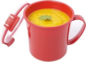 img 3 attached to 🍲 Sistema Red Microwave Soup Mug - Convenient 22.1 Oz Container