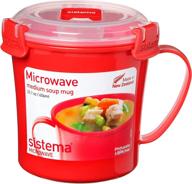 🍲 sistema red microwave soup mug - convenient 22.1 oz container logo