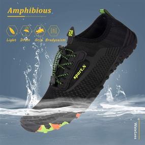 img 3 attached to Quick-Dry Aqua Socks: Men's and Women's Water Shoes for Beach, Pool, Surf, Yoga, and Water Aerobics