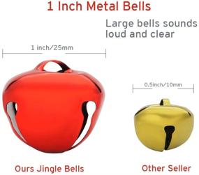 img 3 attached to 🔔 100PCS Colorful 1 Inch Jingle Bells: Ideal for Christmas Crafts, Parties, and Weddings