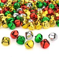 🔔 100pcs colorful 1 inch jingle bells: ideal for christmas crafts, parties, and weddings logo