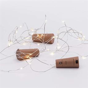 img 2 attached to 🍾 Sterno Home GL42588 LED Cork Wine Bottle Fairy String Lights, 10-Pack, Silver Wire" - "Sterno Home GL42588 LED Cork Wine Bottle Fairy String Lights, 10-Pack with Silver Wire