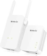 🏠 tenda av1000 powerline wi-fi extender kit with 2 gigabit ethernet ports - home plug av2/powerline 1000mbps+wifi 300mbps (ph5), white logo