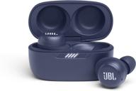 jbl live free nc plus - true wireless earbuds with active noise cancelling, bluetooth, microphone, up to 21 hours battery life, wireless charging (blue) logo