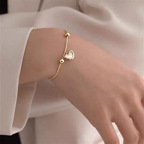 img 1 attached to 🎁 Set of 3 Gold Plated Best Friend Bracelets - Heart Design for Women, Girls - Perfect Graduation, Wedding, Birthday Gifts for Sisters, Besties, and Friends