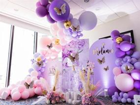 img 1 attached to 🎈 126-Piece Purple Butterfly Baby Girl Balloon Garland Arch Kit | Theme Purple Balloons | Baby Shower, Birthday, Valentine's Day, Bachelorette, Wedding Party Decorations for Girl Women