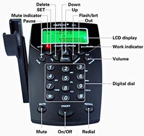 img 3 attached to 📞 KerLiTar LK-P016B Набор кножных телефонов - Проводной телефон для колл-центра с определителем номера и функцией повторного набора (черный) - Улучшенная SEO