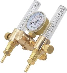 img 2 attached to 🔧 AIC WELD Argon Regulator Dual Output CO2 Flowmeter: Precision Gas Metering System for TIG & MIG Welders