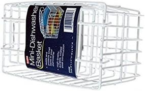 img 3 attached to 🧺 Grayline Mini White Dishwasher Basket (8 by 4-1/2 by 4-3/4") - Efficient Kitchenware Organizer