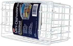 img 2 attached to 🧺 Grayline Mini White Dishwasher Basket (8 by 4-1/2 by 4-3/4") - Efficient Kitchenware Organizer