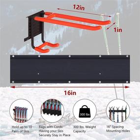 img 3 attached to GarfatolRv Garage Organizer Snowboard 300Lbs