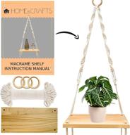 🧵 diy macrame kit hanging shelf: create your own stylish floating shelf with macrame rope and wooden shelf - includes instruction book logo