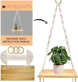 img 4 attached to 🧵 DIY Macrame Kit Hanging Shelf: Create Your Own Stylish Floating Shelf with Macrame Rope and Wooden Shelf - Includes Instruction Book