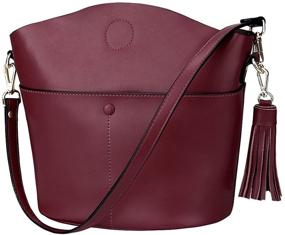 img 4 attached to S ZONE Cowhide Crossbody Shoulder Upgraded Women's Handbags & Wallets for Shoulder Bags